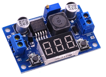 Cargar imagen en el visor de la galería, Regulador Step Down LM2596 + voltímetro (2 pulsadores)