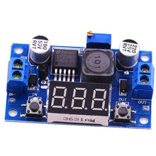 Cargar imagen en el visor de la galería, Regulador Step Down LM2596 + voltímetro (2 pulsadores)
