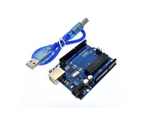 Cargar imagen en el visor de la galería, Placa desarrollo UNO R3 Atmega328p chip removible + Cable USB