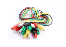 Cargar imagen en el visor de la galería, Pack 10 cables caimán 50 cm