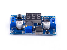 Cargar imagen en el visor de la galería, Regulador Step Down LM2596 + voltímetro (1 pulsador)