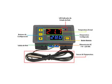 Cargar imagen en el visor de la galería, Termostato Control Temperatura W3230 12V