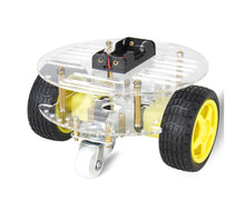 Cargar imagen en el visor de la galería, Chasis smart car Circular 4 ruedas Compatible con Arduino