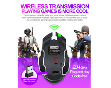 Cargar imagen en el visor de la galería, Mouse Gamer Inalámbrico Usb Recargable Led T-wolf