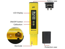 Cargar imagen en el visor de la galería, Medidor Digital Ph + 3 Soluciones Ph + Caja + Pilas
