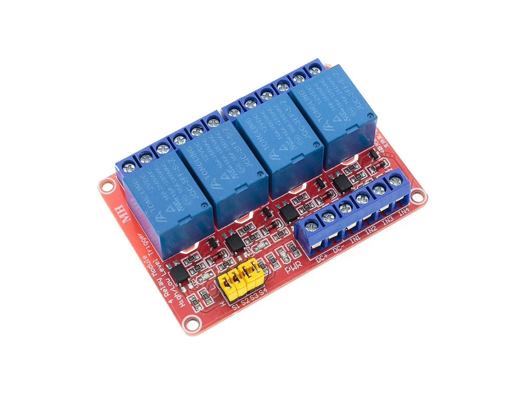 Módulo Relé 12v 4 Canales Arduino Terminal Block