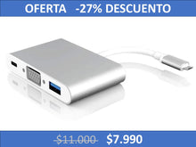 Cargar imagen en el visor de la galería, Adaptador Hub Tipo C Usb C A Vga 4k Usb 3.1 Tipo C Macbook
