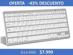 Teclado Qwerty Bluetooth Ios Android Windows Incluye Ñ