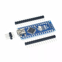 Cargar imagen en el visor de la galería, Placa desarrollo NANO Atmega 328p Mini USB Pines sin Soldar + Cable USB
