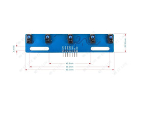 Sensor seguidor de línea TCRT5000 5 canales