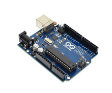 Cargar imagen en el visor de la galería, Placa desarrollo UNO R3 Atmega328p chip removible + Cable USB
