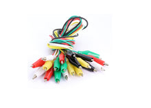 Cargar imagen en el visor de la galería, Pack 10 cables caimán 50 cm
