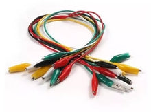 Cargar imagen en el visor de la galería, Pack 10 cables caimán 50 cm
