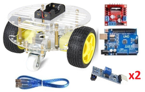 Chasis smart car Circular 4 ruedas Kit 3 Compatible con Arduino