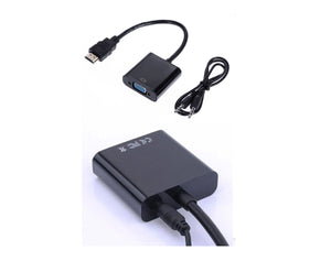 Conversor Adaptador Hdmi A Vga Con Audio 1080 Full Hd