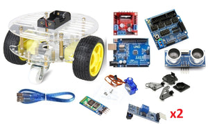 Chasis smart car Circular 4 ruedas Kit 7 Compatible con Arduino