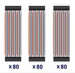 Pack 240 cables 20 cm (80 m-m + 80 h-h + 80 m-h)