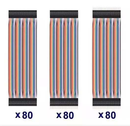 Pack 240 cables 20 cm (80 m-m + 80 h-h + 80 m-h)