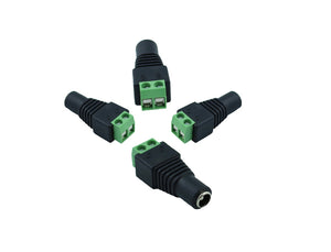 Conector Jack 5.5x2.1 mm macho y hembra