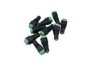 Conector Jack 5.5x2.1 mm macho y hembra