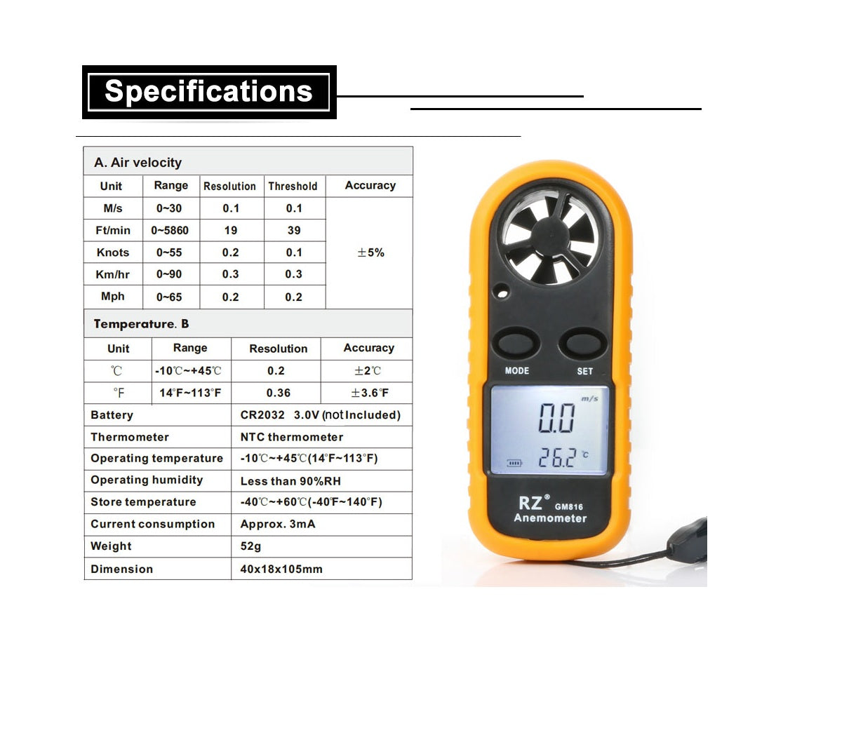 Anemometro Digital - Anemometros Online