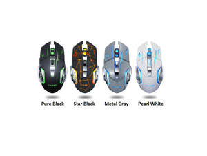 Mouse Gamer Inalámbrico Usb Recargable Led T-wolf