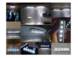 Lámpara toque 5 LED Plateado