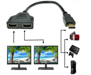 Splitter Hdmi A 2 Puertos Hdmi Hembra 1080p 1x2