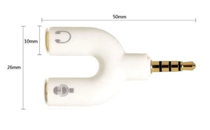 Splitter 3.5mm Adaptador Audio Separa Micrófono Audífono