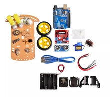 Cargar imagen en el visor de la galería, Chasis smart car 3 ruedas Kit 2 compatible con Arduino
