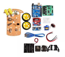 Cargar imagen en el visor de la galería, Chasis smart car 3 ruedas Kit 3 compatible con Arduino
