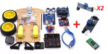 Cargar imagen en el visor de la galería, Chasis smart car 3 ruedas Kit 4 compatible con Arduino
