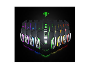 Mouse Gamer Inalámbrico Usb Recargable Led T-wolf