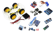 Cargar imagen en el visor de la galería, Chasis smart car 4 ruedas 4x4 Kit 6 Compatible con Arduino
