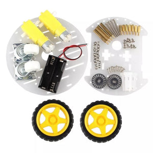 Chasis smart car Circular 4 ruedas Compatible con Arduino