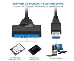 Cable Usb 3.0 A Sata 3 22 Pines 2.5 Pulgada