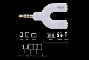 Splitter 3.5mm Adaptador Audio Separa Micrófono Audífono