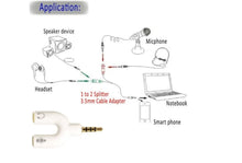 Cargar imagen en el visor de la galería, Splitter 3.5mm Adaptador Audio Separa Micrófono Audífono
