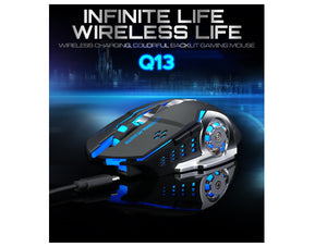 Mouse Gamer Inalámbrico Usb Recargable Led T-wolf