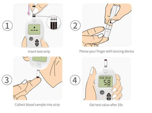 Glucómetro Sinocare + 50 Lancetas + 50 Tiras + Estuche