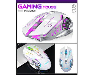 Mouse Gamer Inalámbrico Usb Recargable Led T-wolf